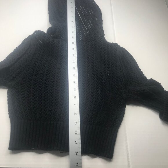 Cool Attitudes Women's Hooded Sweater Knit Size Small Black New With Tags - Picture 14 of 14